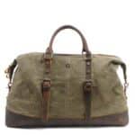 Men's Langston Canvas & Leather Duffle Bag in Olive Drab Green