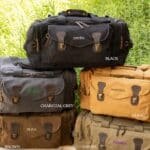 The Long Weekend Duffle Bag is available in black, charcoal grey, khaki, green and brown.
