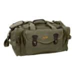 The olive drab (green) long weekend duffle bag is made from strong soft cotton for long lasting durability