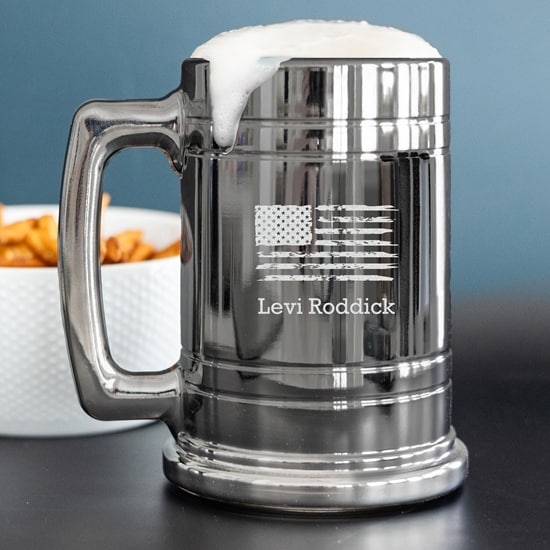 Gunmetal Mug - American Flag Design