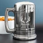 Gunmetal Mug - Antler Monogram Design
