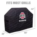 Measurements for the NCAA Team Logo BBQ grill cover