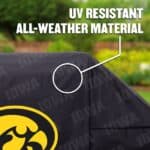 NCAA collegiate team logo BBQ grill covers with UV resistant all-weather material