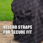 NFL grill cover featuring Velcro straps for a secure fit