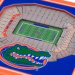 Close-up of college football StadiumView coaster