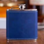 Personalized Blue Pocket Passer Flask (Blank - No Engraving)