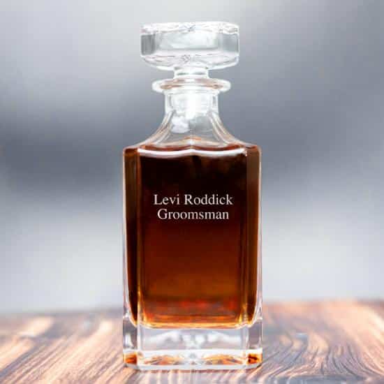 Square Decanter 2 LINES TEXT