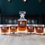 Square Decanter Set - AMERICAN FLAG