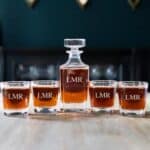 Square Decanter Set - STANDARD INITIALS