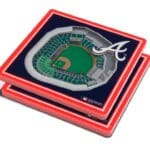 Atlanta Braves 2pc. StadiumView 3D Coasters
