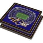 NFL Coasters with Baltimore Ravens Stadium