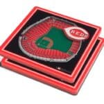 Cincinnati Reds 2pc. StadiumView 3D Coasters