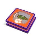 Clemson Tigers StadiumView 3D Coasters