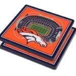 NFL Coasters with Denver Broncos Stadium