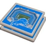 NFL Coasters with Detroit Lions Stadium