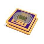 LSU Tigers StadiumView 3D Coasters