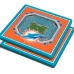 NFL Coasters with Miami Dolphins Stadium