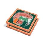Miami Hurricanes StadiumView 3D Coasters