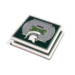 Michigan State Spartans StadiumView 3D Coasters