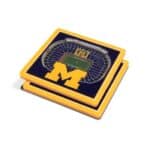 Michigan Wolverines StadiumView 3D Coasters