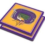 NFL Coasters with Minnesota Vikings Stadium