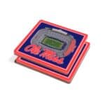 Ole Miss Rebels StadiumView 3D Coasters