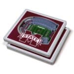 Mississippi State Bulldogs StadiumView 3D Coasters