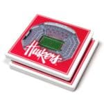 Nebraska Cornhuskers StadiumView 3D Coasters