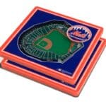 New York Mets 2pc. StadiumView 3D Coasters