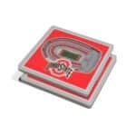 Ohio State Buckeyes StadiumView 3D Coasters