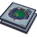 San Diego Padres 2pc. StadiumView 3D Coasters