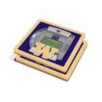 Washington Huskies StadiumView 3D Coasters