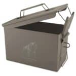 Brown .30 Cal Locking Ammo Can with Bear Design and Personalized Engraving