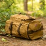 Pathfinder Convertible Backpack Duffle Bag shown in khaki.