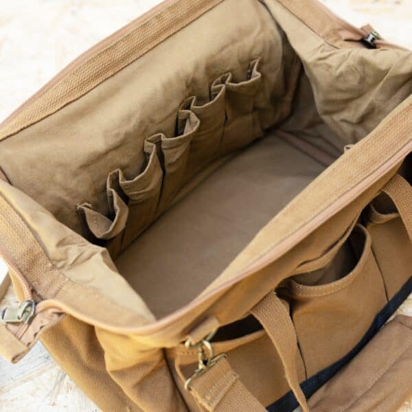 Interior view of the tool bag while empty