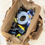 Interior view of the tool bag when full of gear