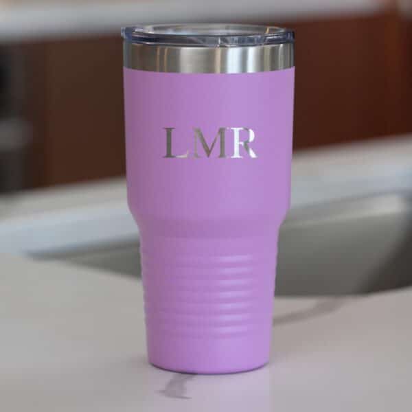 30oz Tumbler – Light Purple -_0010_STANDARD INITIALS