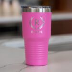 30oz Tumbler – Pink -_0004_LAUREL WREATH
