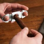 Groomsmen cigar cutters with leather storage case