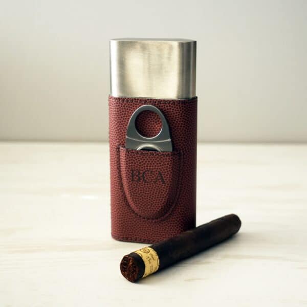 Personalized sports cigar case for football fans and cigar lovers