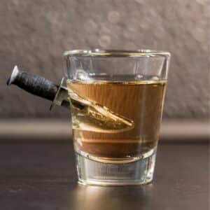 Combat knife shot glass blank with no engraving