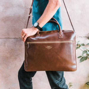 Personalized Vegan Leather Laptop Brief Bag
