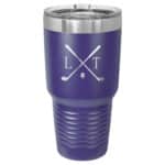 Purple golf drink tumbler