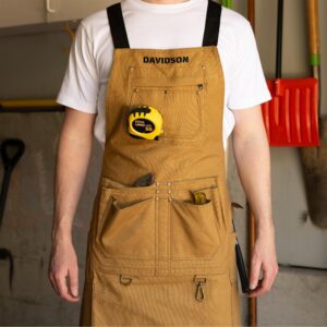 Personalized Men's Canvas Work Apron in Brown