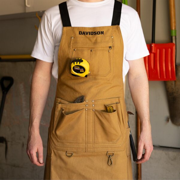 Personalized Men's Canvas Work Apron in Brown