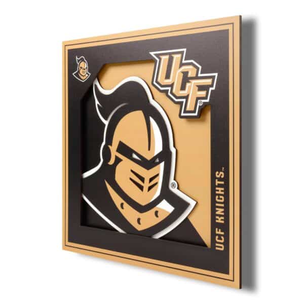 Central Florida Knights 3D 12x12 Logo Wall Art by You The Fan