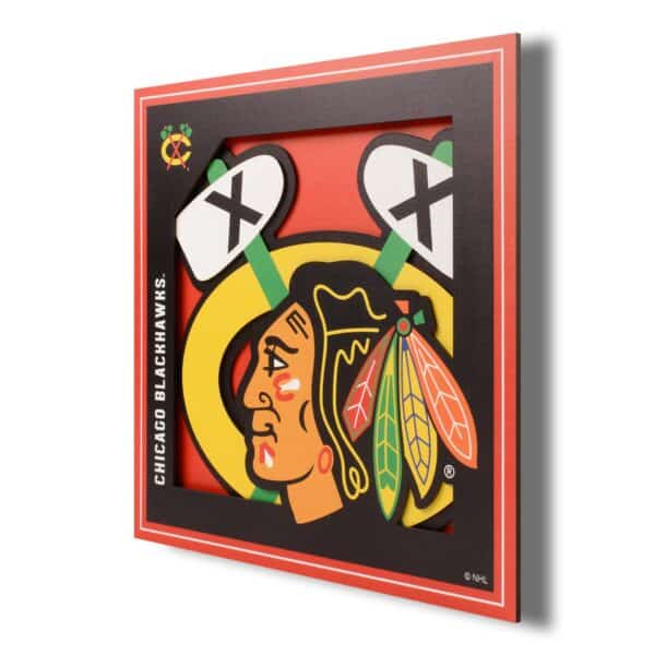 Chicago Blackhawks 3D 12x12 Logo Wall Art by You The Fan