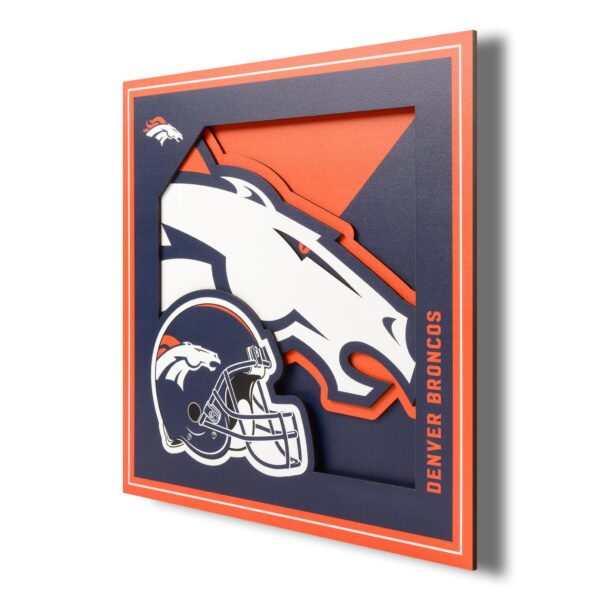 Denver Broncos 3D 12x12 Logo Wall Art by You The Fan