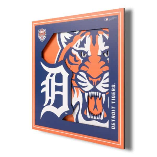 Detroit Tigers 3D 12x12 Logo Wall Art by You The Fan
