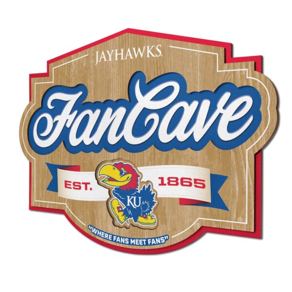 Kansas Jayhawks Fan Cave Sign by You The Fan